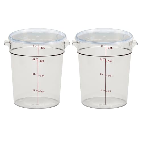 Cambro 4 QT (2-Pack) / Clear / 4.0 quarts Container Sets