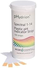 HYDRION Plastic pH Indicator Strips, 5.0 to 9.0, flip top Vial Packaging