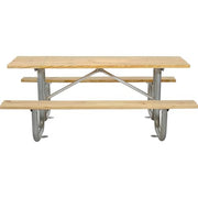 Global Industrial 8 Ft. / Natural / Industrial Picnic Tables