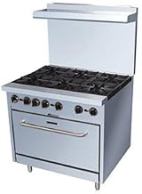 Adcraft GR-36/NG 36 Inch Gas Range 6 Burners Standard Oven