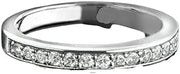 1ct Round Cut Moissanite Wedding Band Channel Set Half Eternity White Gold Plated