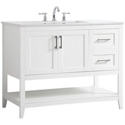 Elegant Decor 42" - Single / White / Traditional Bathroom Vanities