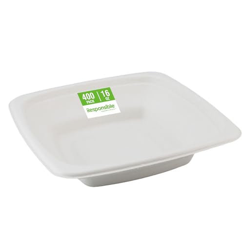 Responsible Products 16 oz (400 Count) / Classic White / Casual Bowls
