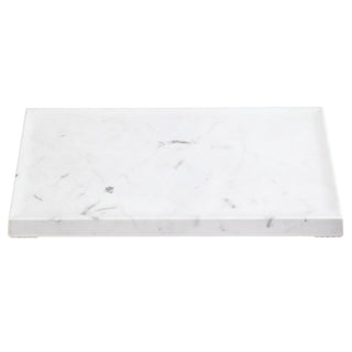 Cerve Collection Marble Melamine Replacement Top for Rectangular Riser - 10 1/2"L x 6 2/5"W by HUBERT – Melamine, White, Model 14683