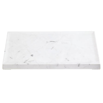 Cerve Collection Marble Melamine Replacement Top for Rectangular Riser - 10 1/2"L x 6 2/5"W by HUBERT – Melamine, White, Model 14683