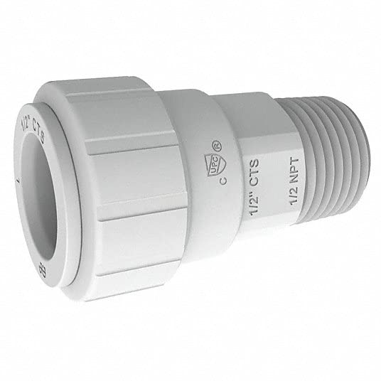 Male Connector by John Guest – 3/4" Cts x 3/4", Gray, Model PSEI012826