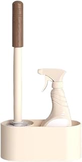Compact Size Wall Mounted or Floor Standing Bathroom Plastic Toilet Brus Kit with Storage Rack Splash-Proof