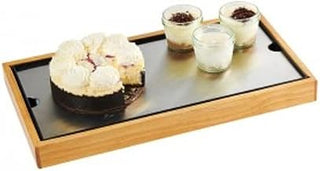 Cold Concept Plate Set - 16 3/4"W x 8 3/4"D, Stainless Steel