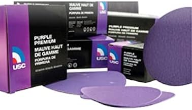 US Chemical & Plastics USC-991409 3 in. 80 Grit Hook & Loop Discs, Purple