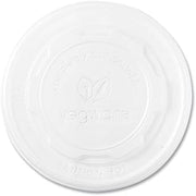 Vegware Plant-Based Compostable 115-Series Flat CPLA Lid (Case of 500)