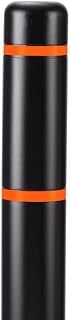 BollardGard 4" x 72" Bollard Cover Black - Innoplast (Black Orange Tape)