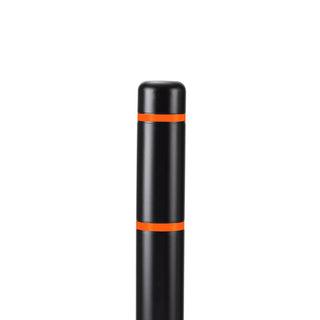 d 4" x 72" Bollard Cover Black - (Black Orange Tape) by Innoplast – Polymer, Black Orange Tape, Model BC472BKO
