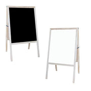 Flipside Products Natural Hardwood / 1 / White Dry Erase/Black Dry Erase Easels