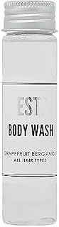 World Amenities EST. Body Wash with Grapefruit-Bergamot fragrance, Biodegradable/Recyclable Bottle with Screw Top, 1.41oz / 40ml