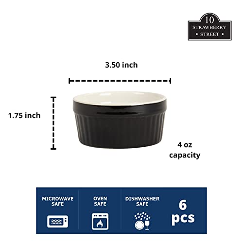 10 Strawberry Street Black / 4 oz / 4.0 fluid_ounces Ramekins