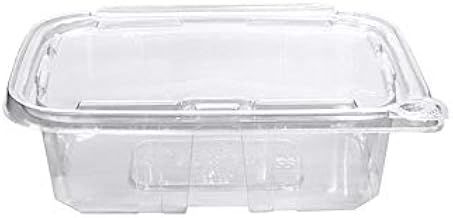 Eatery Essentials Koda Cup Hinged-Lid Tamper-Evident Container, 24oz, RPET, Clear