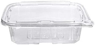 Eatery Essentials Koda Cup Hinged-Lid Tamper-Evident Container, 24oz, RPET, Clear