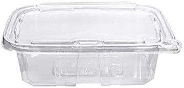 Eatery Essentials Koda Cup Hinged-Lid Tamper-Evident Container, 24oz, RPET, Clear
