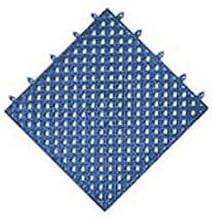 NoTrax Drainage Mat Interlocking Tile, 12" x 12" x 9/16", Blue