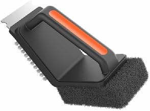 Mr. Bar-B-Q 60319Y Dual-Head Grill Brush/Scrub Pad + Scraper - Quantity 1