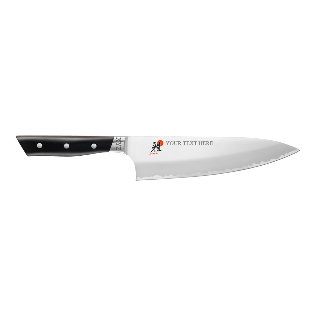 400FC - Evolution 8-inch Chef's Knife - Custom Engraved by MIYABI – 8" Engraved, Black