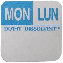 Dot-It - 81440 - Dissolve-It 1 in x 1 in Monday Label