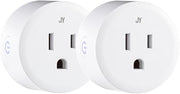 Smart Plug - WiFi Remote App Control for Lights & Appliances; Compatible with Alexa and Google Home Assistant by JONATHAN Y – White, Model PLG1000A-SET2