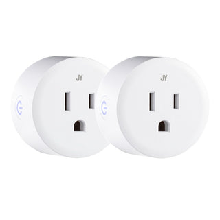 Smart Plug - WiFi Remote App Control for Lights & Appliances; Compatible with Alexa and Google Home Assistant by JONATHAN Y – White, Model PLG1000A-SET2