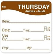 DayMark - 1127824 - CoolMark 2 in x 2 in Thursday Label