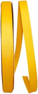 Reliant Ribbon Grosgrain Texture Ribbon, 5/8 Inch X 100 Yards, Yellow Gold