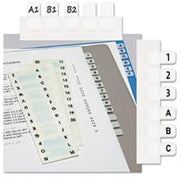 Redi-Tag 31005 Side-Mount Self-Stick Plastic A-Z Index Tabs 1 inch White 104/Pack