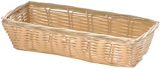 Tablecraft 9" Rectangular Natural Handmade Cracker Basket [Set of 12]