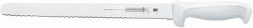 Mundial Serrated Edge Utility Slicer Knife w/White Handle - 12"
