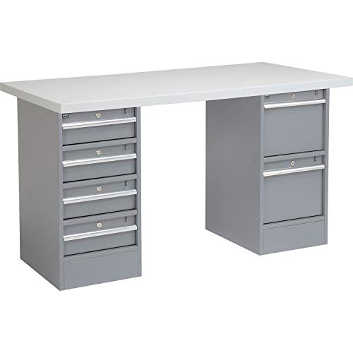 72" W x 30" D Workbench by Global Industrial – 30"L x 72"W x 33.63"H, Steel, Gray, Model 319048