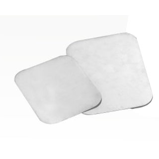 MarketPro Foil Board Oblong Flat Lid For 2.25 lb. Container by Market PRO – 8" Length x 6" Width, Metal, White, Model FL2014