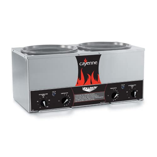 Twin Well Warmer by Vollrath – 4 quarts, Stainless Steel, Model 72028
