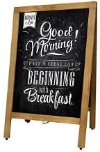 A-Frame Sidewalk MENU Chalkboard with Mahogany Color Frame