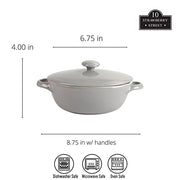 10 Strawberry Street Gray / 10" & 7" / Covered Casserole Casseroles