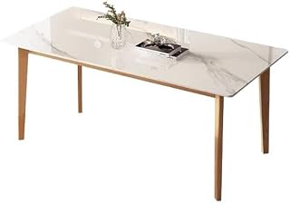 Mesa De Jantar Rock Plate Dining Table Home Modern Simple White Rectangular Diner Table