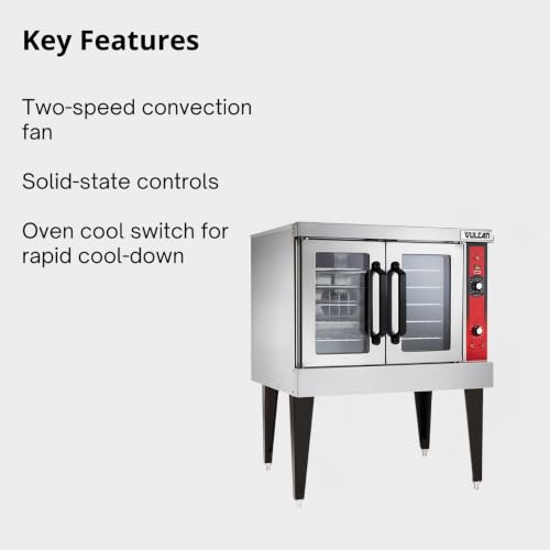 VULCAN Silver / Single Deck | 208V / 7.4 cubic_feet Convection Ovens
