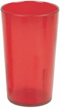 Thunder Group 12 oz. Restaurant Tumbler Beverage Cup, Stackable Cups, Break-Resistant Commmerical Plastic, Pebbled Texture, Set of 6 - Ruby Red