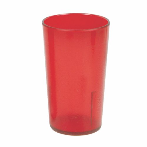12 oz. Restaurant Tumbler Beverage Cup by Thunder Group – 3 inches x 5.5 inches, 12.0 fluid_ounces, Plastic, Ruby Red, Pack of 6