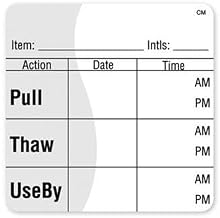 DayMark - 112461 - CoolMark 2 in x 2 in Pull/Thaw/Use By Label