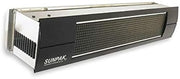 SUNPAK 34 S (34,000 BTU) Hanging Patio Heater Stainless Steel Natural Gas (NG) Black Front Fascia Kit