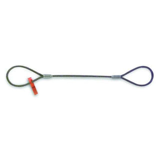 Sling, Wire Rope, L6Ft, VLL2800Lb, Dia3/8In by Lift All – Alloy Steel, Black, Model 38IEEX6