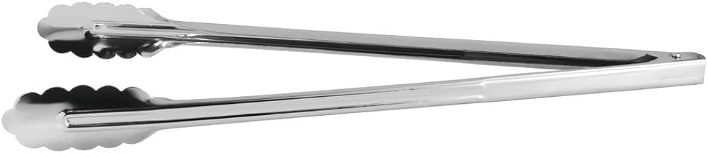 HUBERT Stainless Steel Scalloped Hinged Tong - 15 83/100"L