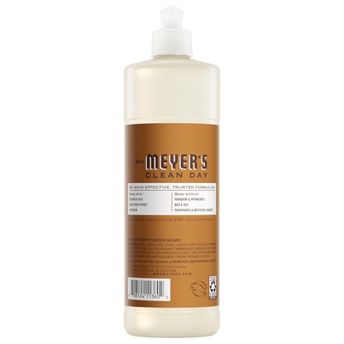 Mrs. MEYER'S Apple Cider / 44.5 Fl Oz (Pack of 1) / Transparent Dish Soap