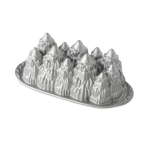 Nordic Ware Alpine Forest Loaf, 6 Cup / 6 Cup / Sparkling Silver Loaf Pans