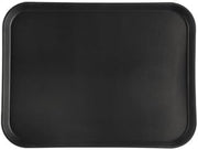 CAC China CAC Foodservice FGTD-1520BK Black Rectangular Fiberglass Tray 20" x 15"