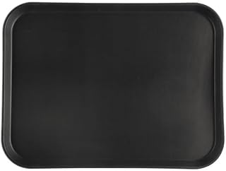 CAC China CAC Foodservice FGTD-1520BK Black Rectangular Fiberglass Tray 20" x 15"